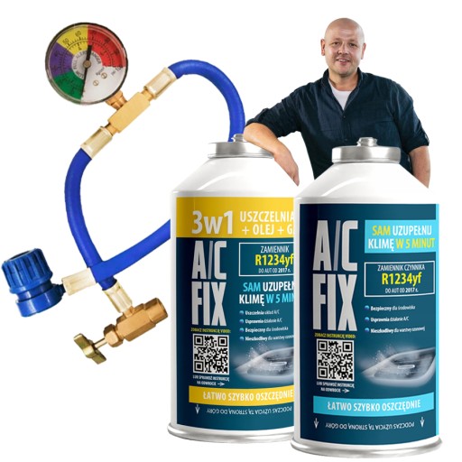 A / C FIX герметик 3в1 + газ R1234YF для Климов + манометр