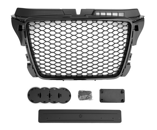 A3 8P LIFT 08-12 rs зовнішня решітка передня решітка глянцева чорна