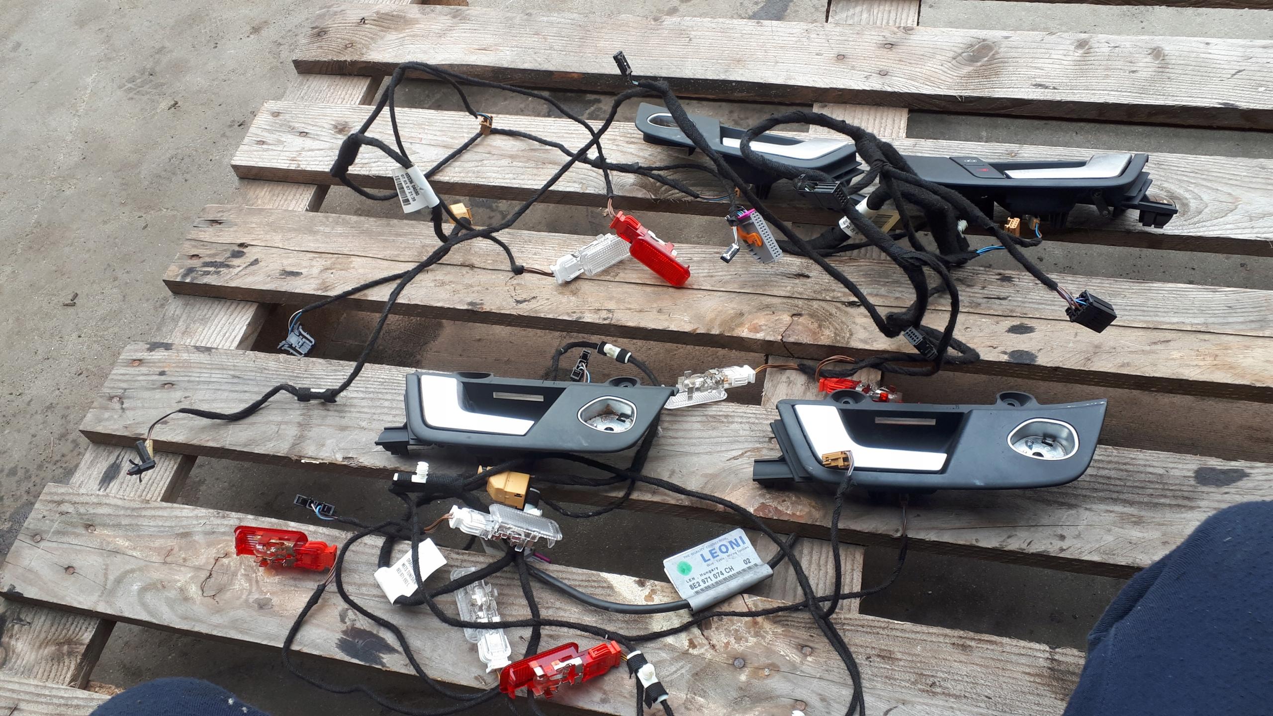 A4 B7 B6 дверные ручки с подсветкой установка жгут проводов 4X