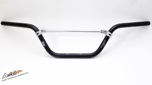 SH-12-6061BK - АЛЮМИНИЕВЫЙ РУЛЬ ACCEL С ПОПЕРЕЧИНОЙ (22,2 ММ) ATV ВЫСОКОГО ЧЕРНОГО ЦВЕТА (