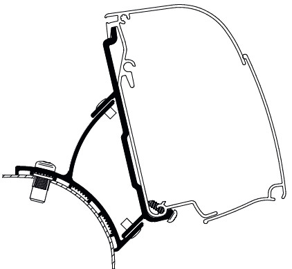 301984 - Тент настенный адаптер THULE 4200 VW T5 / T6 OUTLET