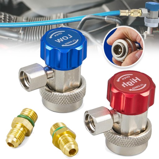 ШВИДКИЙ ПЕРЕХОДНИК R134A 1/4'' ДЛЯ ЗАПРАВКИ КОНДИЦІОНЕРУ LP/HP ДЛЯ АВТОМОБІЛЯ ZXC