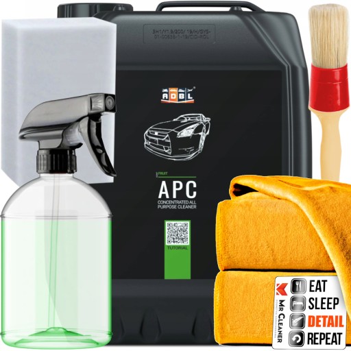 НАБОР УНИВЕРСАЛЬНЫХ ЧИСТЯЩИХ СРЕДСТВ ADBL APC STRONG, АКСЕССУАРЫ МИКРОФИБРА 5л