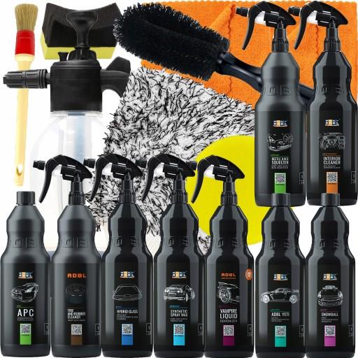 Набір автомобільної косметики ADBL MEGA 1л + ПІНОПОРОНОВИЙ БОКС 2Л АКСЕСУАРИ
