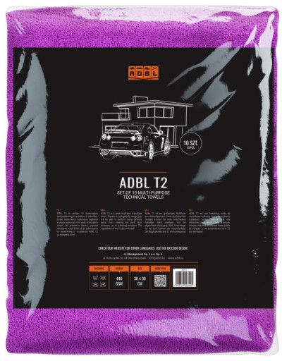 ADBL T2 - РУШНИКИ З МІКРОФІБРИ - 10 шт.