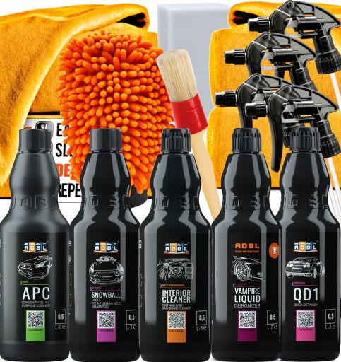 ADBL АВТОМОБИЛЬНЫЙ НАБОР КОСМЕТИКИ ПОДАРОК НА ДЕНЬ РОЖДЕНИЯ + ЧИСТЯЩИЕ АКСЕССУАРЫ