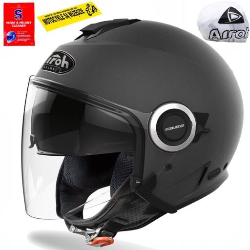 AIROH МОТОЦИКЛЕТНИЙ ВІДКРИТИЙ ШОЛОМ HELIOS ANTHRACITE MATT L