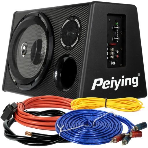 АКТИВНА КОРОБКА БАСОВА ТРУБКА САБВУФЕР 500W КАБЕЛІ