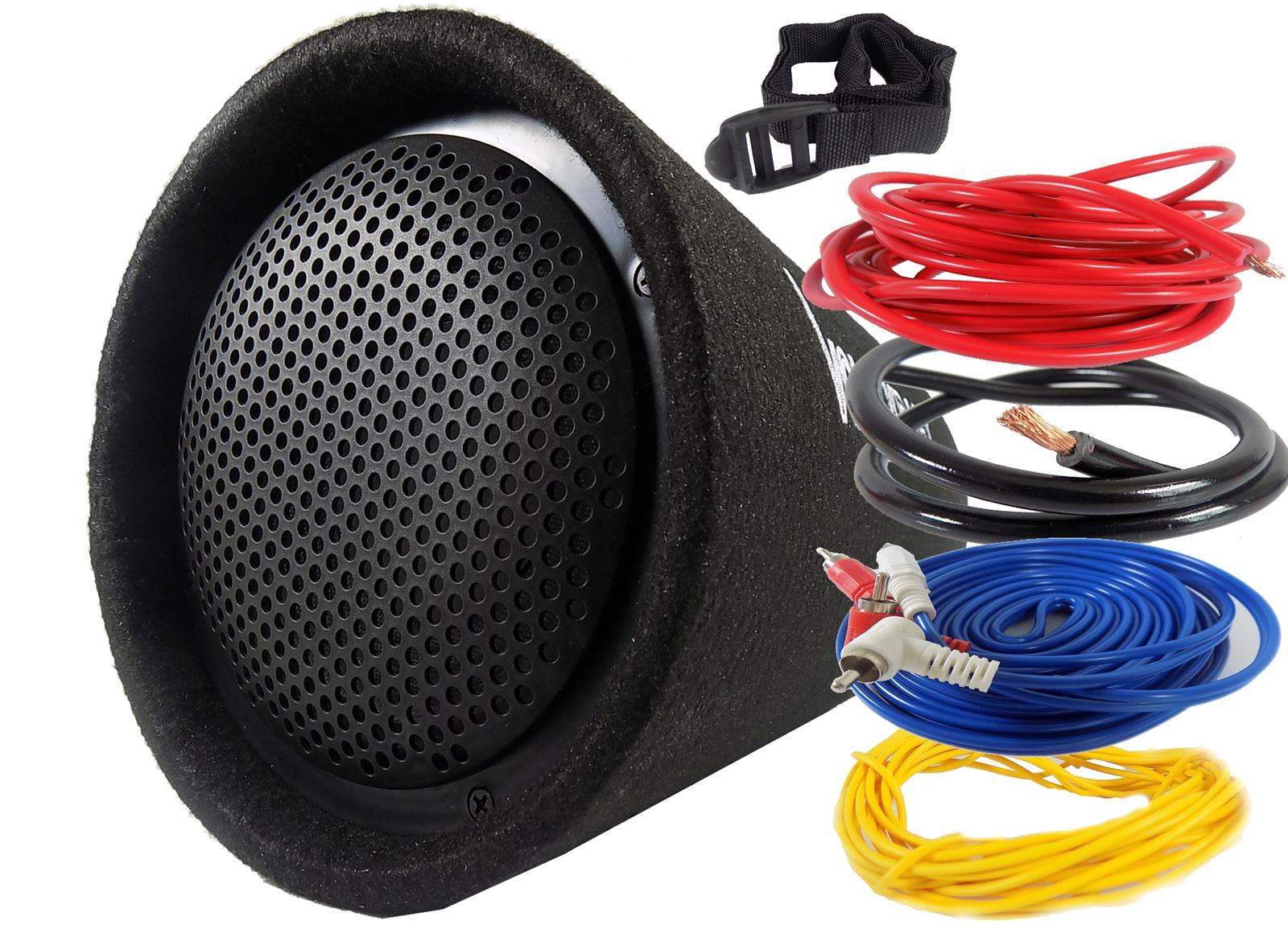 АКТИВНАЯ БАСОВАЯ ТРУБКА САБВУФЕР 400 ВТ 8' 20 СМ КАБЕЛИ