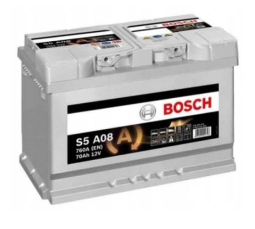 0092s5a080 - АККУМУЛЯТОР 70 АЧ P + BOSCH S5A08 AGM START-STOP