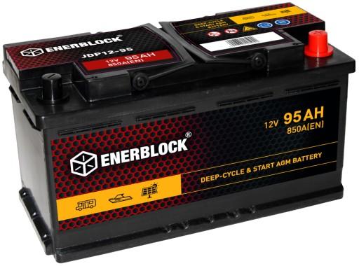 AGM АКУМУЛЯТОР 12V 95Ah ENERBLOCK НЕ ОБСЛУГОВУВАНИЙ ГЛИБОКОГО ЦИКЛУ