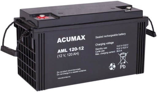 Аккумулятор agm аккумулятор vrla acumax aml120-12 12в 120ач aml 120-12 aml120