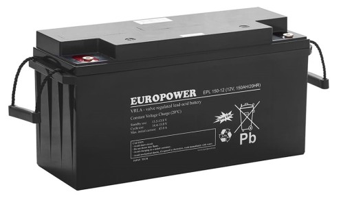 АККУМУЛЯТОР AGM VRLA BATTERY EUROPOWER EPL 12V 150Ah ФОТОЭЛЬТАТИЧЕСКИЙ СКЛАД CO