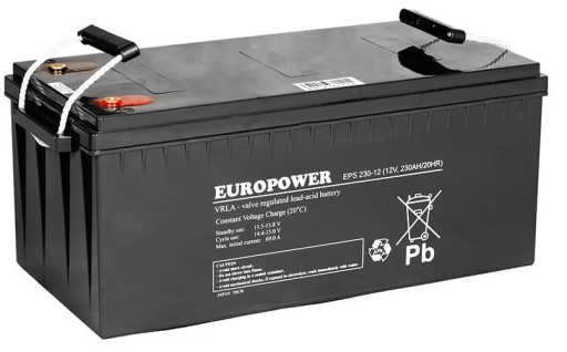 АККУМУЛЯТОР AGM VRLA BATTERY EUROPOWER EPS 12V 230Ah ФОТОЭЛЬТАТИЧЕСКИЙ СКЛАД