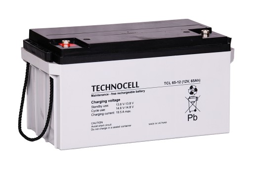 АККУМУЛЯТОР AGM VRLA TECHNOCELL TCL 12 В 65 Ач TCL65-12 TCL65 ИБП АККУМУЛЯТОР ПЕЧИ