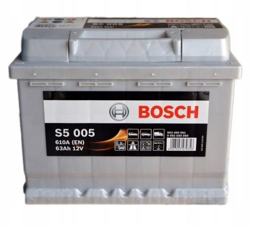 0 092 S50 060 - АККУМУЛЯТОР BOSCH 63 Ач 610A L+ S5 СЕРЕБРЯНЫЙ