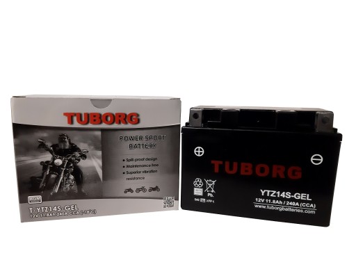 YTZ14S-GEL - АККУМУЛЯТОР TUBORG YTZ14S-GEL 12В 11,8Ач 240А