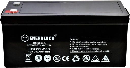 ГІБРИДНА ГЕЛЕВА АККУМУЛЯТОРА AGM 12V 250Ah ENERBLOCK DEEP-CYCLE ENHANCED