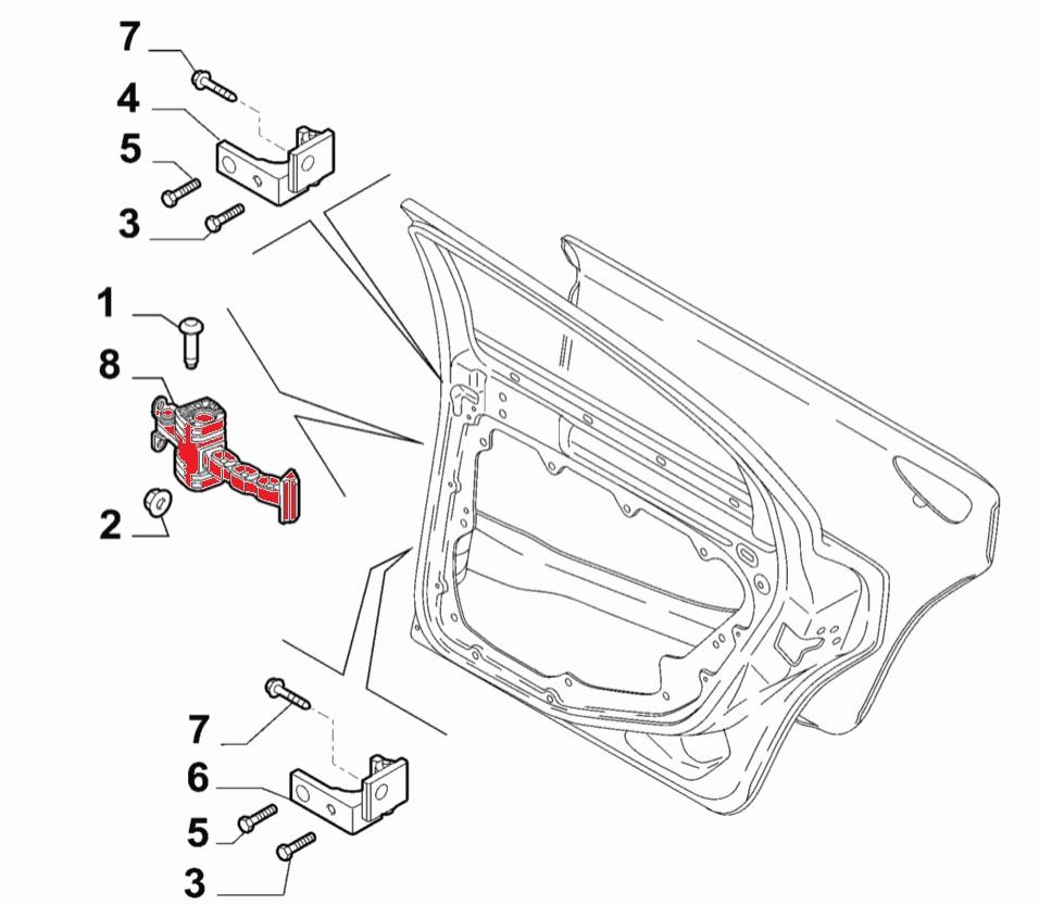 50510941 - ALFA ROMEO 159 ОГРАНИЧИТЕЛЬ ДВЕРИ ЗАДНИЙ ЗАВОД 941