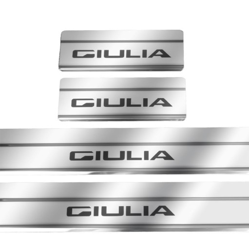 ALFA ROMEO GIULIA Накладки на пороги з нержавіючої сталі 304. Напівобробка