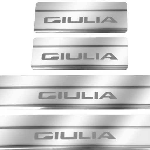 ALFA ROMEO GIULIA Накладки на пороги з нержавіючої сталі 304, чорні матові