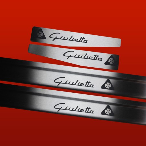 ALFA ROMEO GIULIETTA GIULIETTA S Накладки на пороги нержавеющая сталь 304 черные