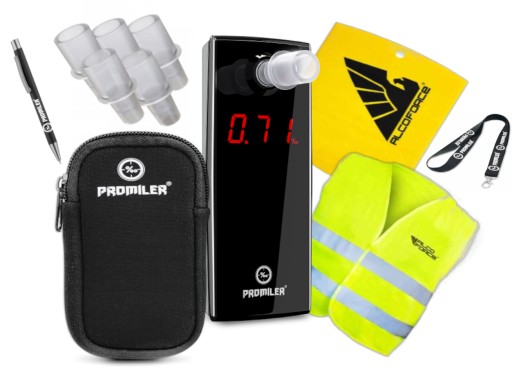 Алкотестер PROMILER AL5500 - Безкоштовні мундштуки + Ароматичний жилет і футляр