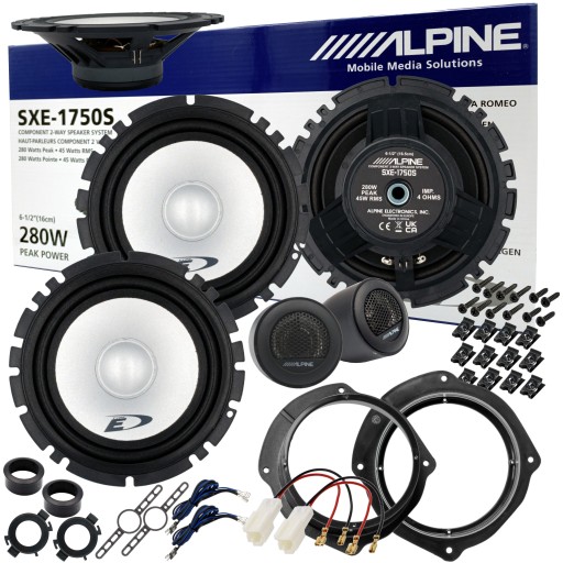 ALPINE Динамики, проставки, понижения FIAT STILO BRAVO FRONT CROMA LANCIA DELTA