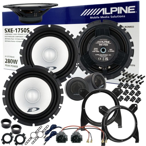 Раздельные динамики ALPINE, проставки для VOLVO S70 V70