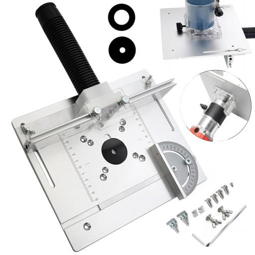 АЛЮМІНІЄВА ПЛАСТИНА ДЛЯ СТОЛІВ ФРЕЗЕРНОГО СТАНТУ З НАПРАВЛЯЮЧОЮ СКОСОЮ ТА РОЗСУВНОЮ ФОРМОЮ