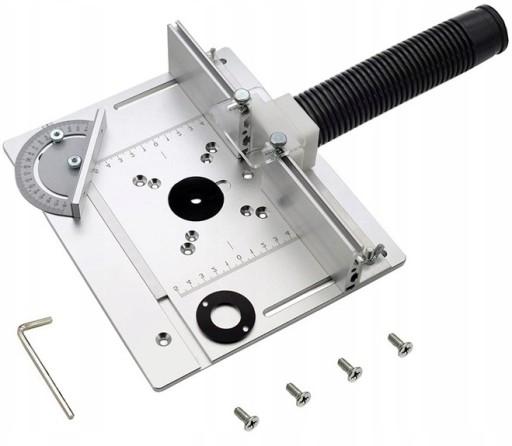 АЛЮМІНІЄВА ПЛАСТИНА ДЛЯ СТОЛІВ ФРЕЗЕРНОГО СТАНТУ З НАПРАВЛЯЮЧОЮ СКОСОЮ ТА РОЗСУВНОЮ ФОРМОЮ