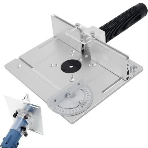 АЛЮМІНІЄВИЙ ФРЕЗЕРНИЙ СТОЛ ВСТАВКА СРІБЛИСТИЙ З НАПРАВЛЯЮЧИМ ВИМІРЮВАЛЬНИМ СТОЛОМ