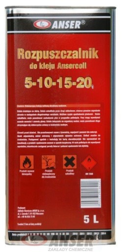 ANSER розчинник для клею 5 10 15 5L