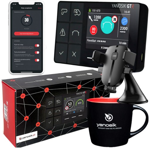 АНТИРАДАР Помощник водителя ЯНОСИК GTR ПОДПИСКА 36 МЕСЯЦЕВ + РУЧКА + КРУЖКА