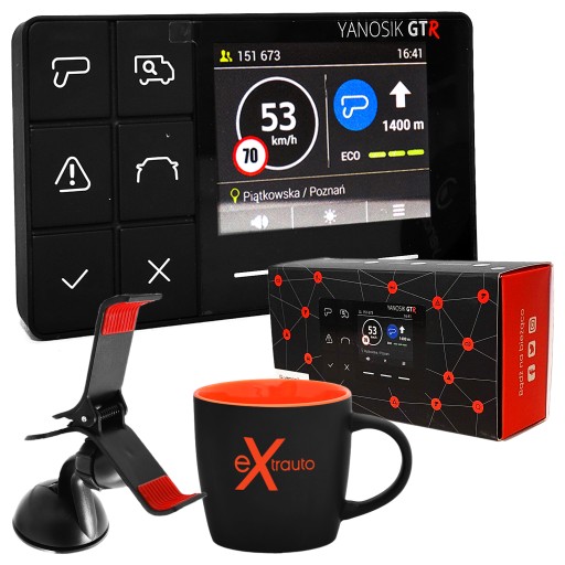 АНТИРАДАР YANOSIK GTR + 12м ПІДПИСКА + E-TOLL + ХОЛДЕР + ЗАРЯДНИЙ ПРИСТРІЙ + ГРУЖКА