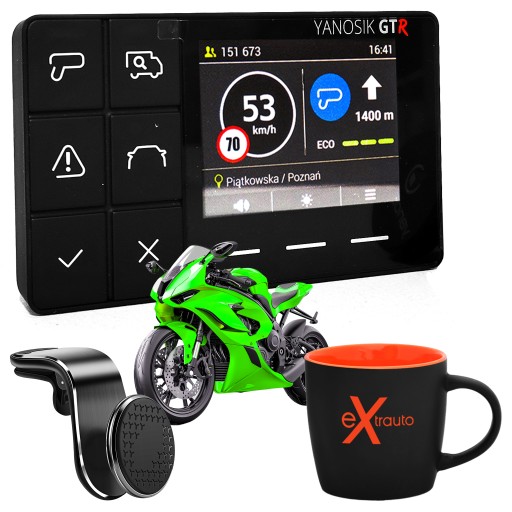 YANOSIK GTR RADAR ПІДТРИМКА + E-TOLL + МОТОЦИКЛ І АВТОМОБІЛЬНИЙ РЕЖИМ | РУЧКА + ГРУЖКА
