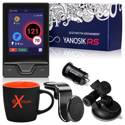 АНТИРАДАР YANOSIK RS ПОВНИЙ ПАКЕТ З ДОВІЧНОЮ ПІДПИСКОЮ +2 ТРИМАЧІ + ГРУЖКА