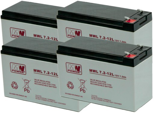 Apcrbc54 rbc 54 акумуляторний блок акумуляторний блок ups apc 4x mwl 7.2-12l