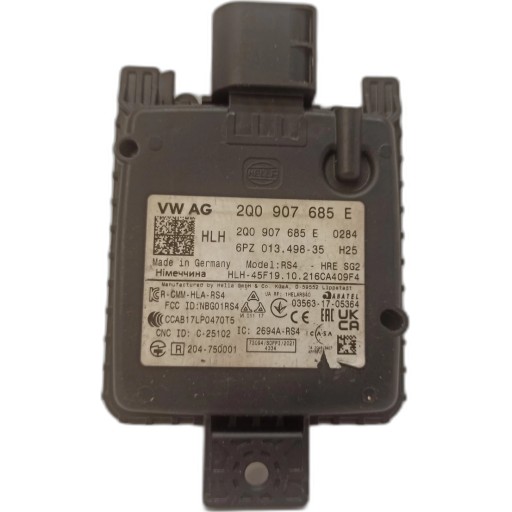 Ассистент движения по полосе AUDI SEAT SKODA VW 2Q0907685E