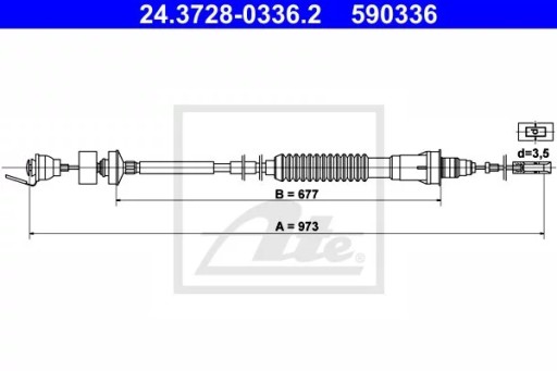 24.3728-0336.2 - ATE 24.3728-0336 Трос керування зчепленням