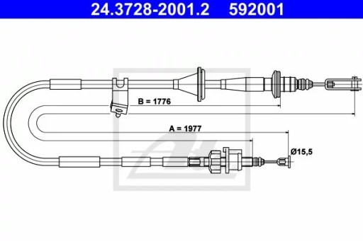 24.3728-2001.2 - АТЕ 24.3728-2001.2 Трос керування зчепленням