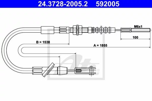 24.3728-2005.2 - АТЕ 24.3728-2005 Трос керування зчепленням