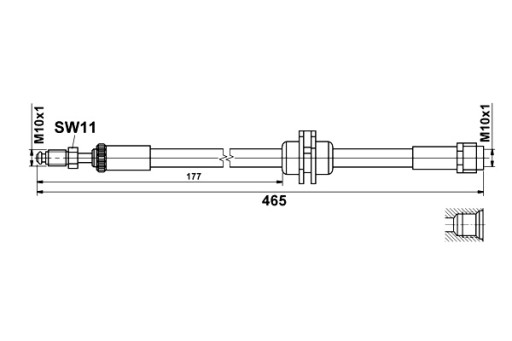 24.5134-0420.3 - ATE тормозной шланг передний L / P L 465MM M10X1 BMW 1 F40 2 F45 2 GRAN