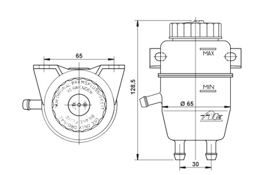 03.3508-5851.3 - Бачок тормозной жидкости ATE BMW 1502-2002 E10 3 E21 1.6 1.8 2.0