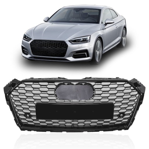 РЕШІТКА РАДІАТОРА СТИЛ ДЛЯ RS5 BLACK AUDI S5 B9 2017-2019