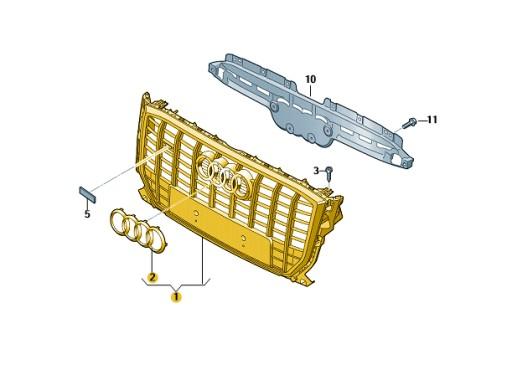 81A853651CFUQ - РЕШІТКА ПЕРЕДНЬОГО БАМПЕРА AUDI Q2 ДИЛЕРСЬКА ОРИГ