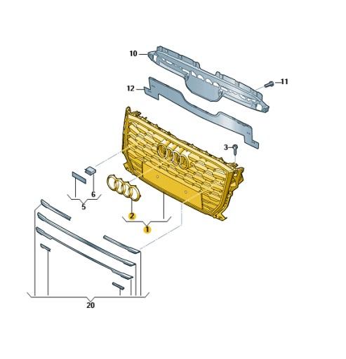 8V0857528A - Внешний зеркальный корпус PR Audi S3 8V 8V0857528A 3Q7