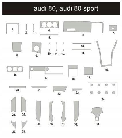 AUDI 80 B4 облицовка кабины панель дерево пластик