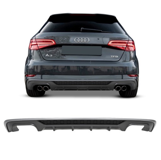 AUDI A3 8V SPORTBACK 17-20 ДИФФУЗОР ЗАДНЕГО БАМПЕРА