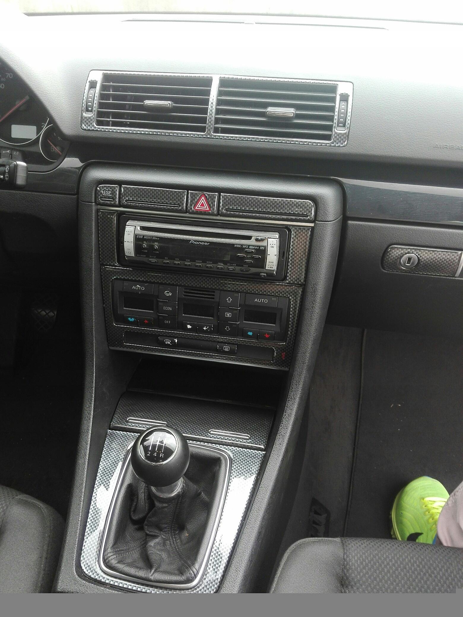 AUDI A4 B6 / B7 облицювання наклейки панелі вуглецю дошка